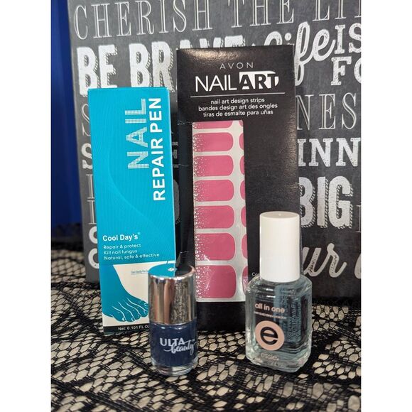 ✨3/30 Nail Bundle - Avon Strips / Essie Glaze / Ulta Polish - Picture 1 of 7